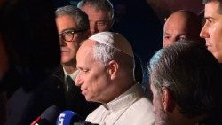 Папата с журналистите в Кастел Гандолфо