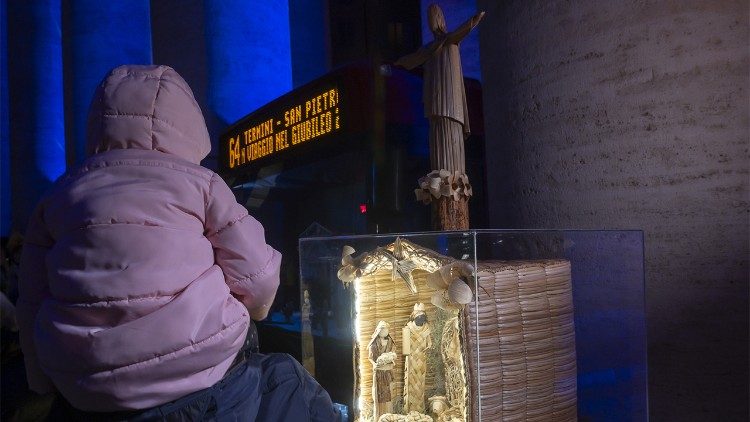 Presépio feito por artesã brasileira é exposto no Vaticano. Foto: Solange Souza