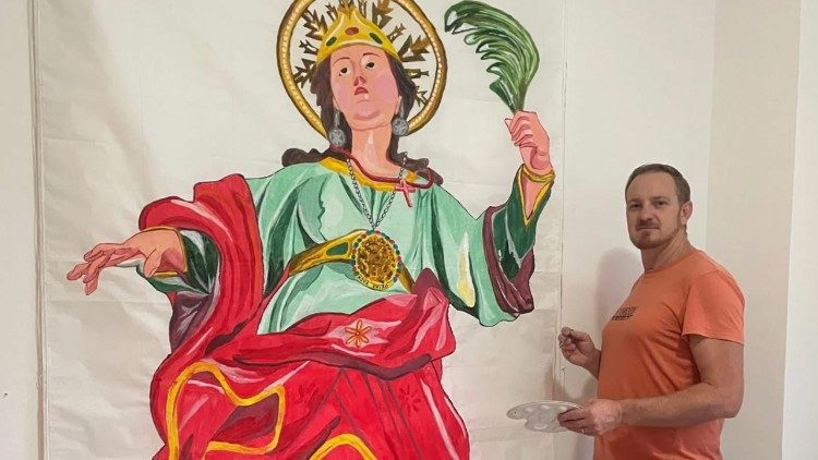 O brasileiro quando pintou a Santa Candida