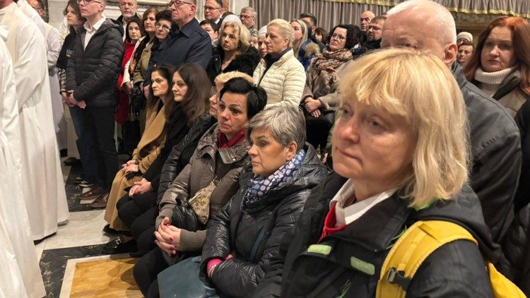 Wierni jak zawsze licznie uczestniczyli we Mszy św.