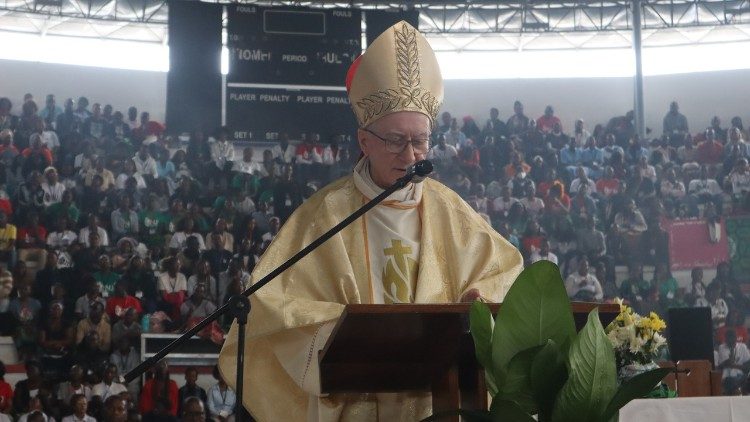 Cardeal Secretário de Estado Pietro Parolin no encerramento da III JNJ, em Maputo (Moçambique)