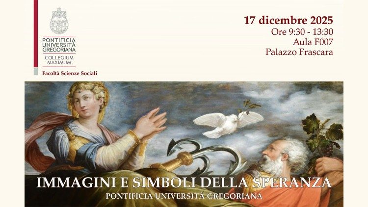 La locandina del convegno "Immagini e simboli della speranza"