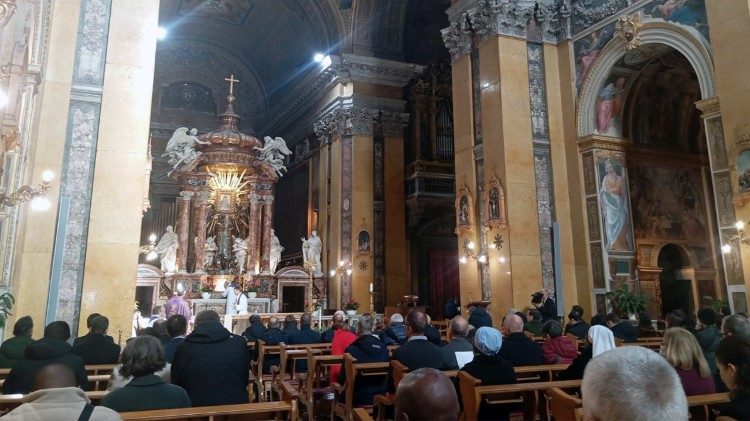 Messa nella chiesa di Santa Maria in Traspontina 