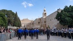 L'esterno della basilica della Natività di Betlemme