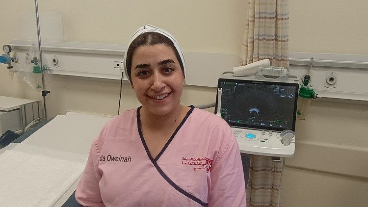 Vera capo ostetrica musulmana dell'ospedale Sacra Famiglia di Betlemme