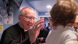 Il cardinale Pietro Parolin in visita all'Ospedale Pediatrico Bambino Gesù