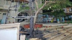 A árvore de Natal queimada em Jenin