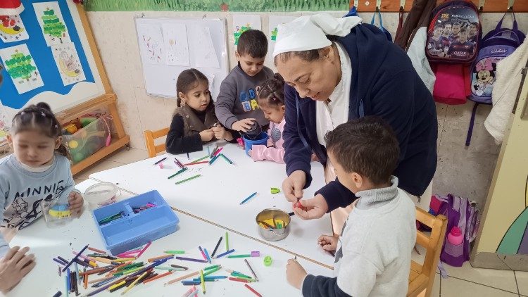 The orphanage of the Holy Family in Bethlehem