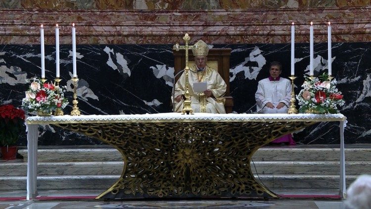 Momento da celebra&ccedil;&atilde;o Eucar&iacute;stica