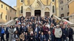 Eine der nordischen Pilgergruppen in Rom bei ihrer Heiligjahr-Wallfahrt