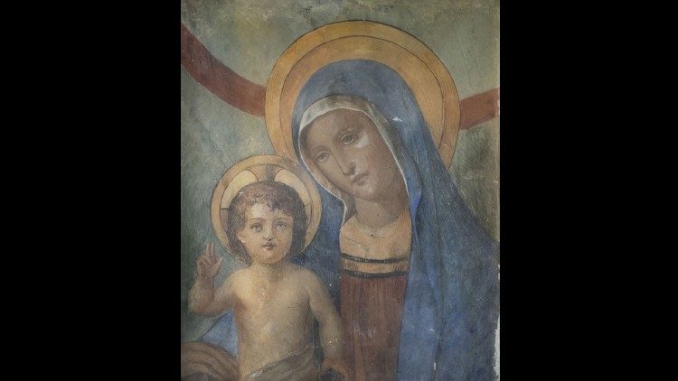 Artista anonimo, madonna della Salute, XV secolo, olio su tela 70x50 cm.