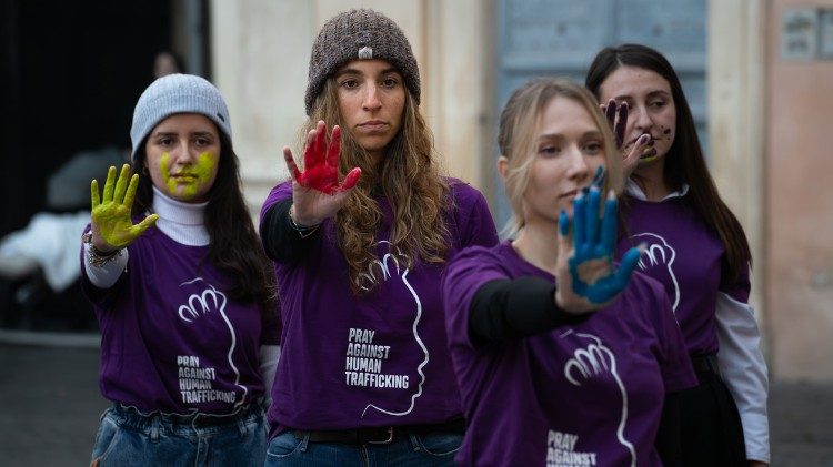 Flash Mob gegen Menschenhandel in Trastevere (5.2.2025)