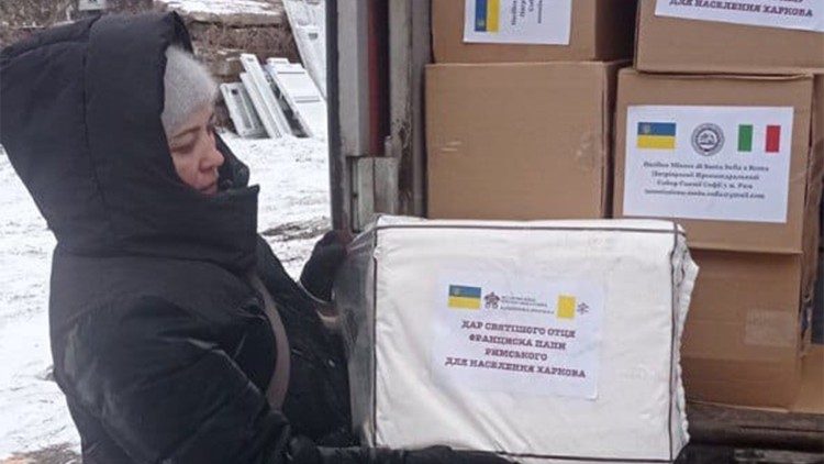 One of the humanitarian aid shipments brought by the Dicastery for the Service of Charity to the war-torn regions of Ukraine