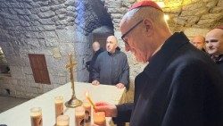 സമഗ്രമാനവ വികസനത്തിനായുള്ള വത്തിക്കാൻ വിഭാഗത്തിൻറെ പ്രീഫെക്ട് കർദ്ദിനാൾ മൈക്കിൾ ചേർണി, അന്നായയിലെ ആശ്രമത്തിൽ 20/02/25