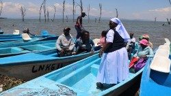 Sr. Mumbua providing pastoral care at Karagita Beach, Naivasha