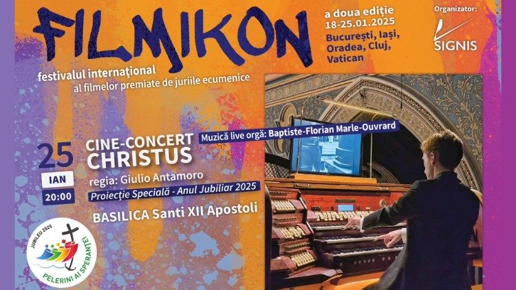 La locandina per la proiezione del film "Christus"