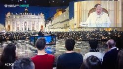 El Papa Francisco durante la entrevista a Fabio Fazio para el programa de televisión "Che tempo che fa"