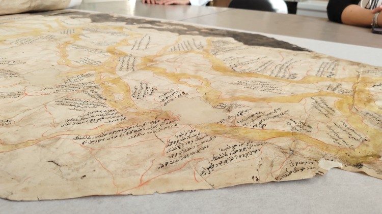 La mappa del Nilo prima del restauro