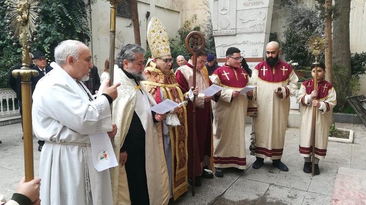 2025.01.27 Cerimonia di inaugurazione dell'Anno Giubilare della Speranza nella chiesa armeno cattolica di Damasco