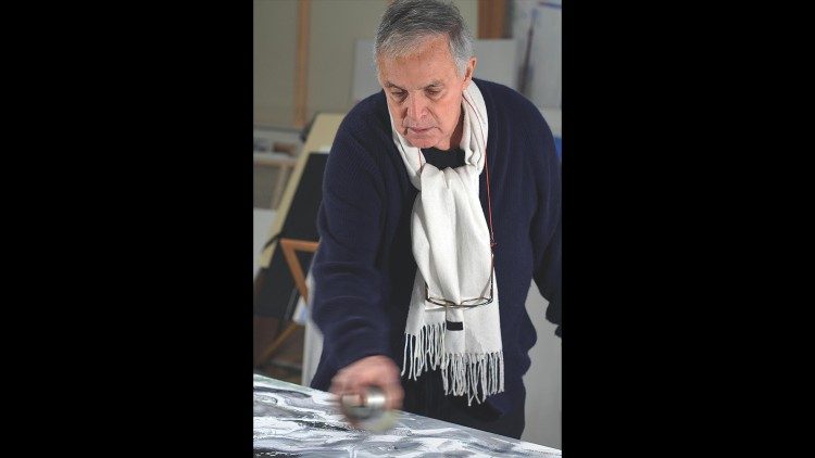 Guglielmo Spotorno nel suo studio