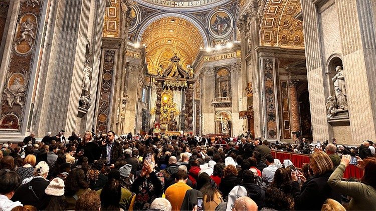 Dievo žodžio sekmadienio Mišios Šv. Petro bazilikoje (Aistės Karpytės nuotrauka)