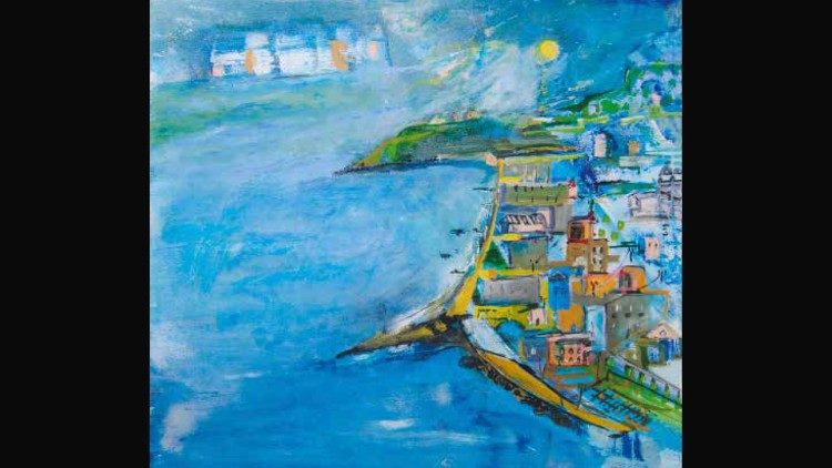 Celle Ligure 2014, tempera su carta, cm 50x60