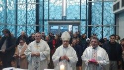 Misa u kapeli Memorijalne kuće sv. Majke Terezije u Skopju, prigodom otvaranja jubilejskih vrata na tom mjestu hodočašća