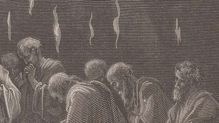 Paul Jonnard-Pacel da Gustave Doré, [La Pentecoste], xilografia, (particolare)