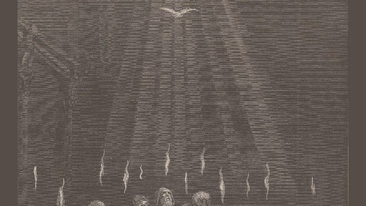 Paul Jonnard-Pacel da Gustave Doré, [La Pentecoste], xilografia, (particolare)