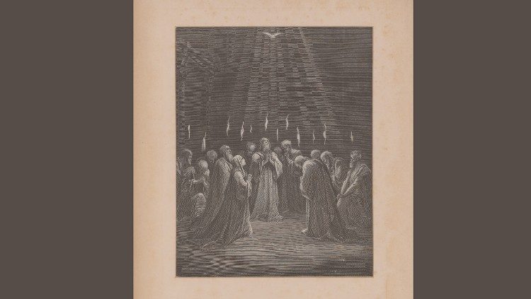 Paul Jonnard-Pacel da Gustave Doré, [La Pentecoste], xilografia, in Gustave Doré, [La Bibbia], Deventer 1887. BAV, Stampe II.337, tav. 41. 