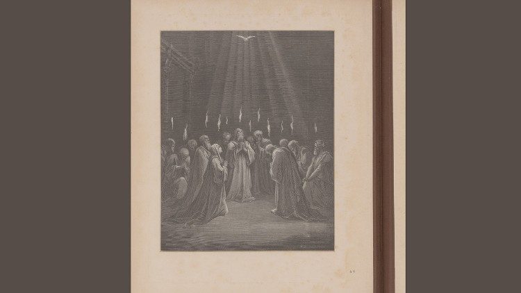 Paul Jonnard-Pacel da Gustave Doré, [La Pentecoste], xilografia, in Gustave Doré, [La Bibbia], Deventer 1887. BAV, Stampe II.337, tav. 41.  