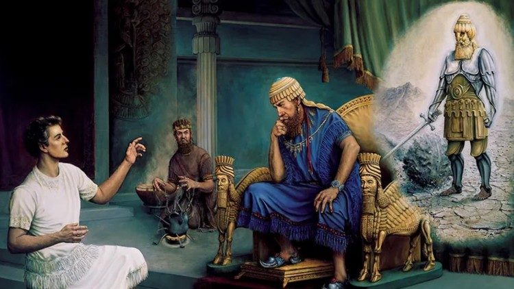 அரசரிடம் கனவை விளக்கும் தானியேல் 