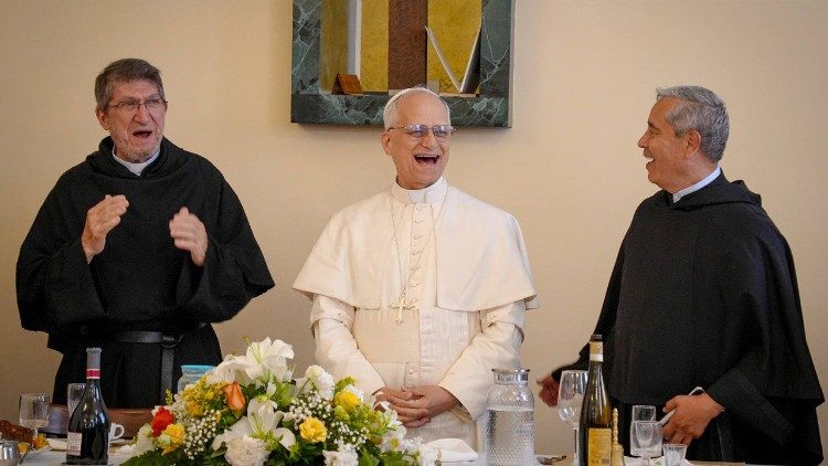 Леў XIV на святкаванні 70-годдзя генеральнага прыёра аўгустынцаў