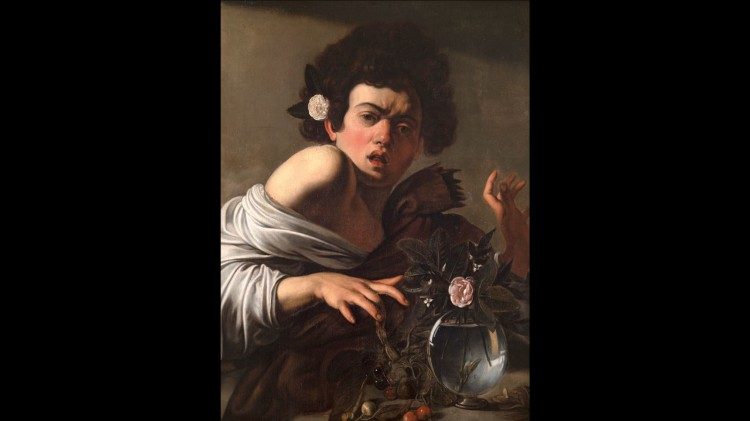 Michelangelo Merisi, detto il Caravaggio Ragazzo morso da un ramarro, c. 1595 olio su tela, cm 65,5×50  Roma, collezione privata