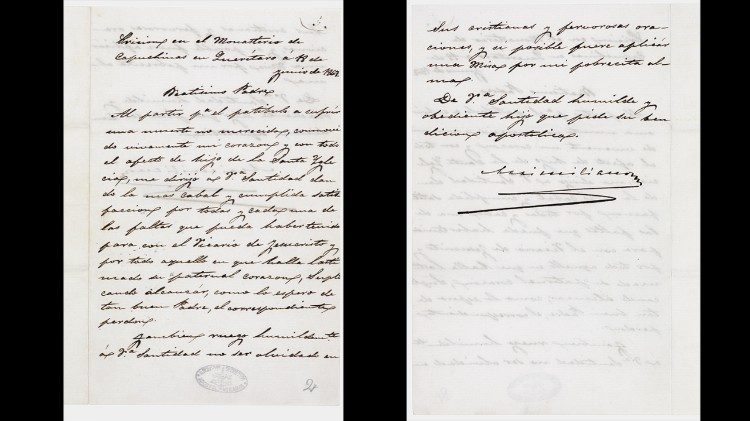 La carta del Emperador de México Maximiliano I a Pío IX