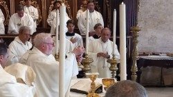 El arzobispo Gallagher preside la santa misa en la Catedral de La Habana el miércoles 4 de junio de 2025.