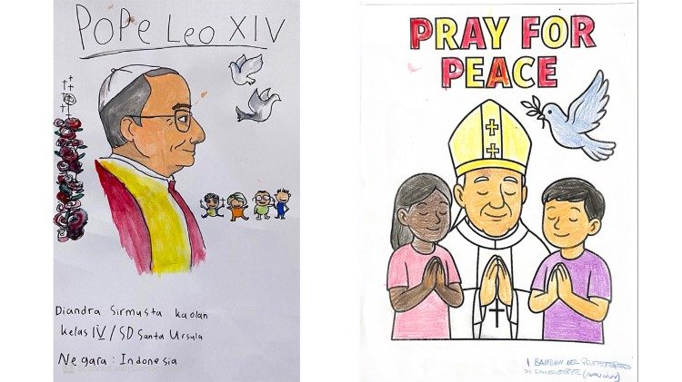 2025.06.08 I disegni dei bambini del mondo per Papa Leone
