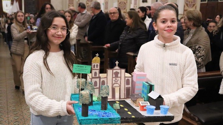 As maquetes dos catequizandos para a Festa de Santo Antônio