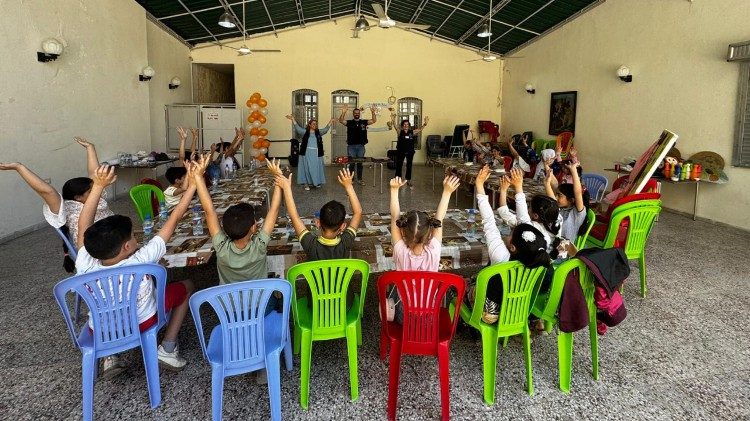 Le centre du "Bon Samaritain" à Alep, lors de la récréation