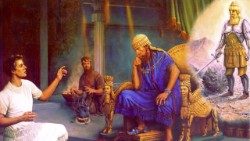 அரசரின் கனவுக்கு விளக்கமளிக்கும் தாவீது 