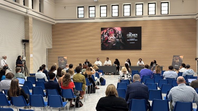 Падчас прэс-канферэнцыі ў Зале Друку