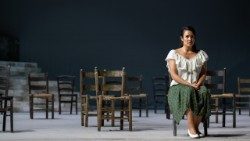 Gaëlle Arquez nelle prove di Carmen al Teatro dell'Opera di Roma