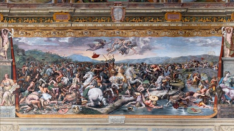 Schlacht an der Milvischen Brücke: Fresko im Konstantins-Saal