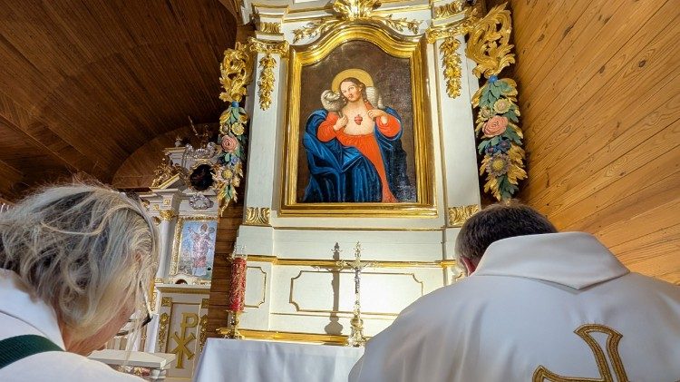 Łaskami słynący obraz Najświętszego Serca Jezusa w Milejczycach na Podlasiu. Fot. Agata Ślusarczyk