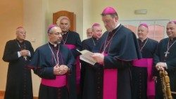 Сустрэча арцыбіскупа Іньяцыа Чэфаліі з біскупамі Беларусі. Фота: Instagram Пінскай дыяцэзіі