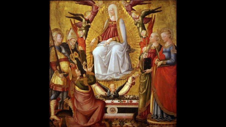 Дева Мария на трона и Свети Августин