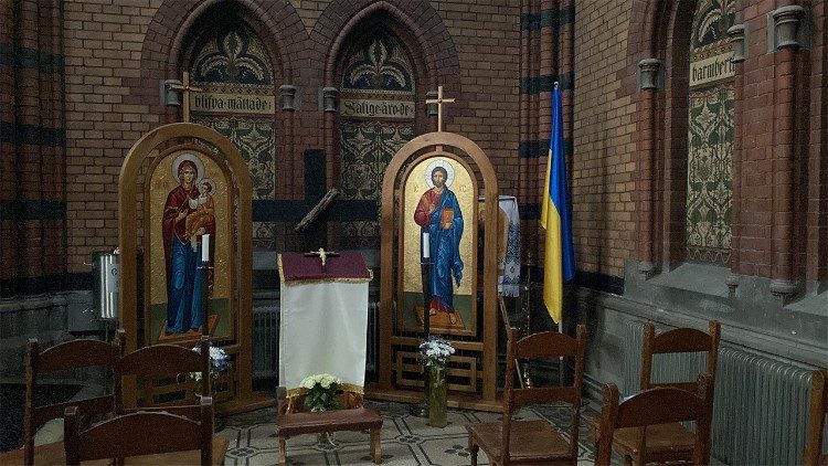 Auch die ukrainisch griechisch-katholische Gemeinde in Stockholm feiert in der Johanneskirche ihre Liturgien