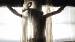 Crocifisso, particolare, Chiesa di Sant’Agostino, Montalcino, 2020