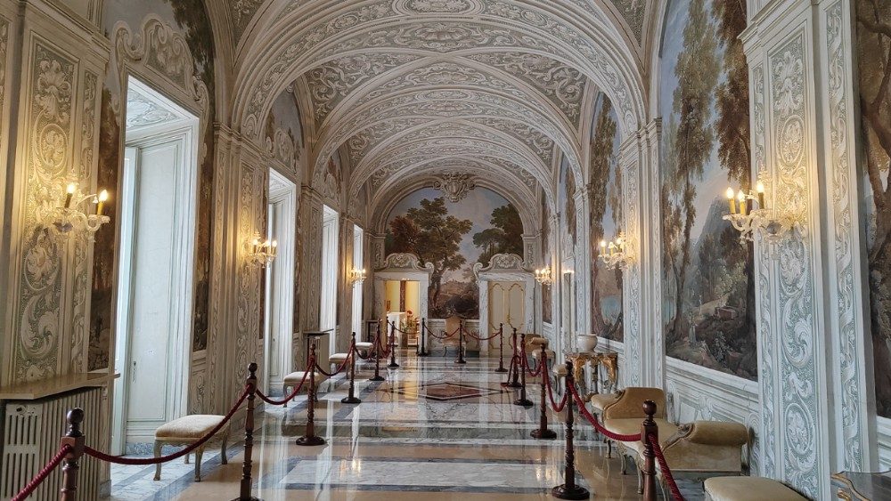 Dans la résidence papale de Castel Gadolfo.