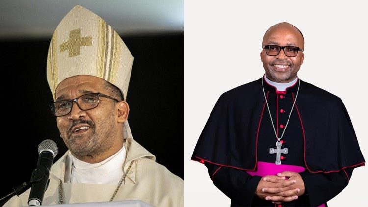  Dom Thulani Victor Mbuyisa CMM, Bispo da Diocese de Kokstad (direita) e Dom Sithembele Anton Sipuka, Bispo da Diocese de Mthatha, África do Sul